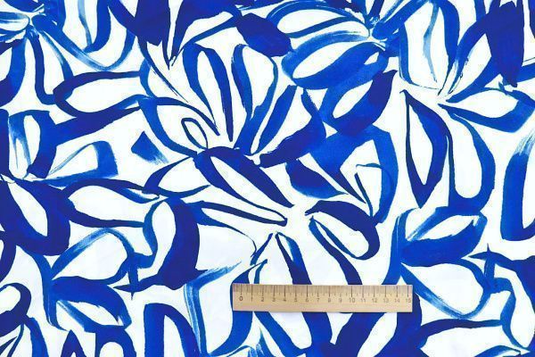 Хлопок "Поплин" принт/сине-белый 3848-PY/D#4/C#1