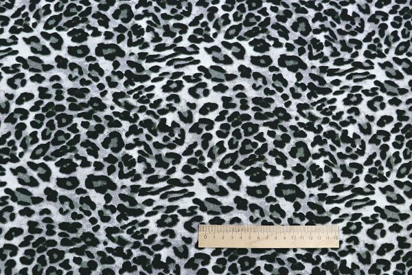 Лен принт/леопард черно-серый 3867-PY/D#7/C#2