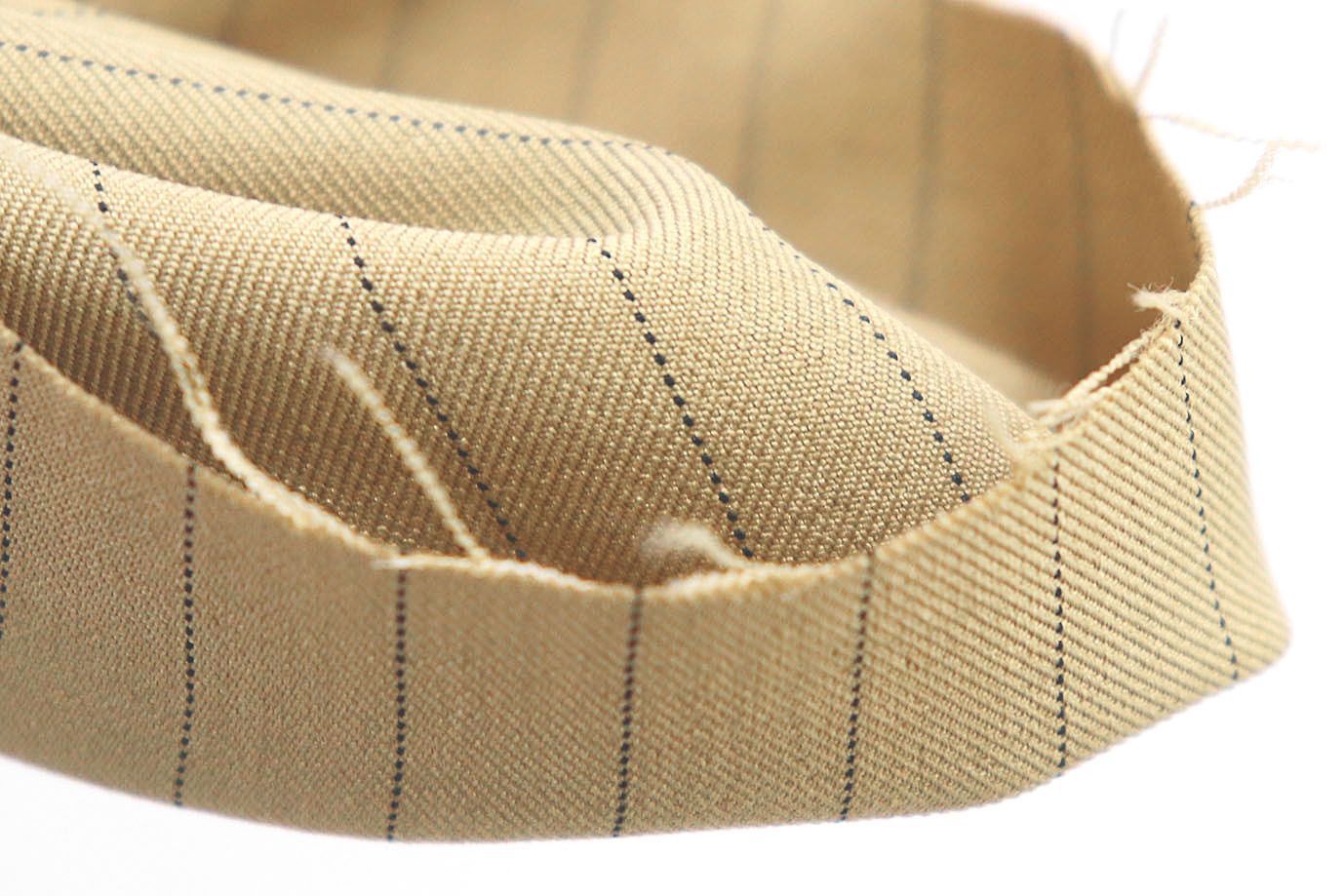 Костюмная ткань принт/полоска черная на горчичном 3965-PY/D#2/C#3 (12103)