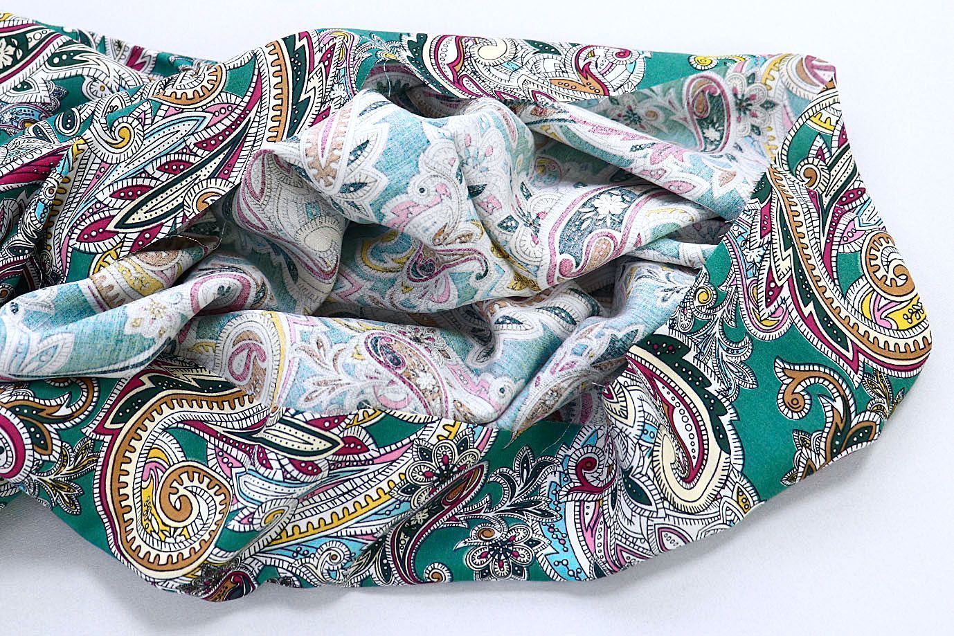 Штапель принт/узор на зеленом 3861-PY/D#3/C#2