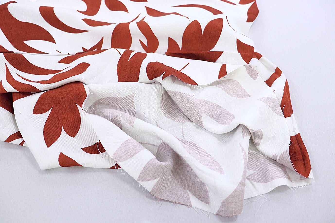 Штапель твил принт/коричневый на белом 3855-PY/D#3/C#2