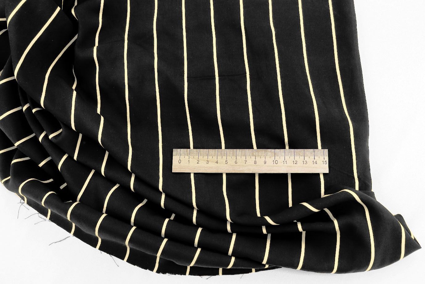 Штапель принт/полоска бежевая на черном 2975-PY/D#4/C#2