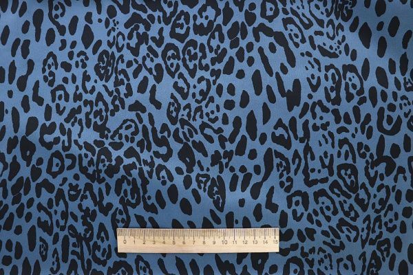 Шелк принт/леопард черно-синий 3881-PY/D#3/C#2