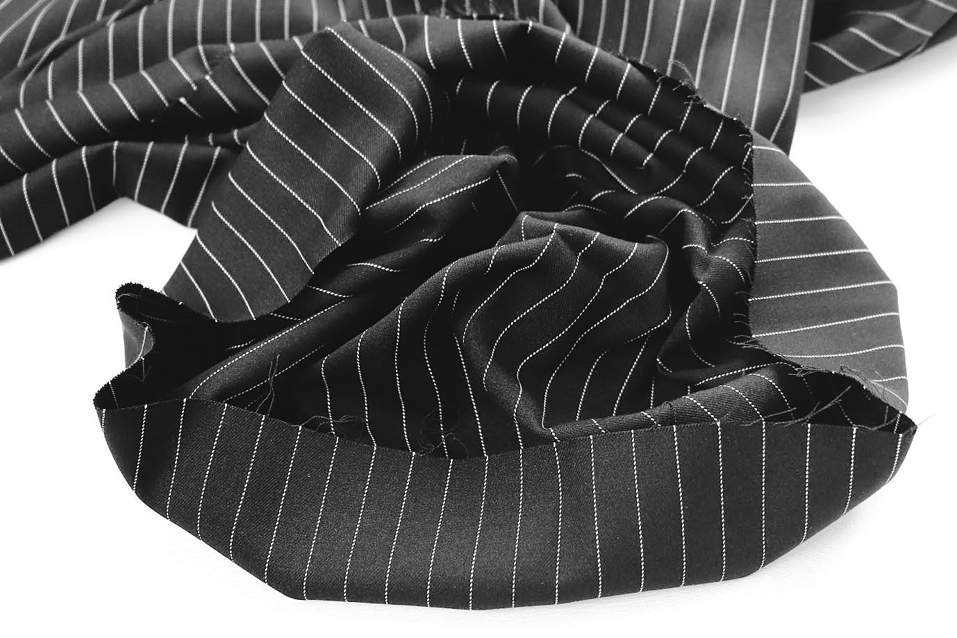 Костюмная ткань "Полоска" стрейч принт/черно-белый 3961-PY/C#3