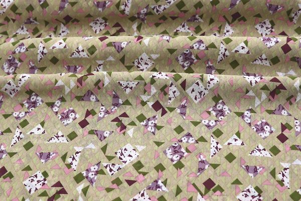 Шифон креп принт/фигуры разноцветные 3186-PY/D#9750-278/C#2