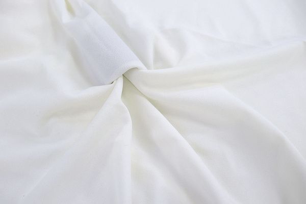 Трикотаж "Скуба" креп/молочный 3756-PY/C#1