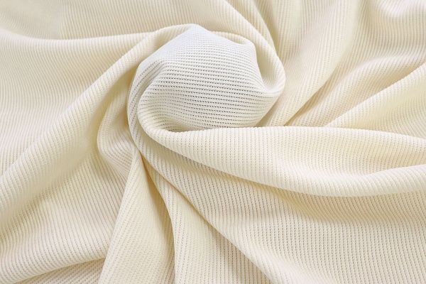 Трикотаж вельвет/молочный 3742-PY/C#1