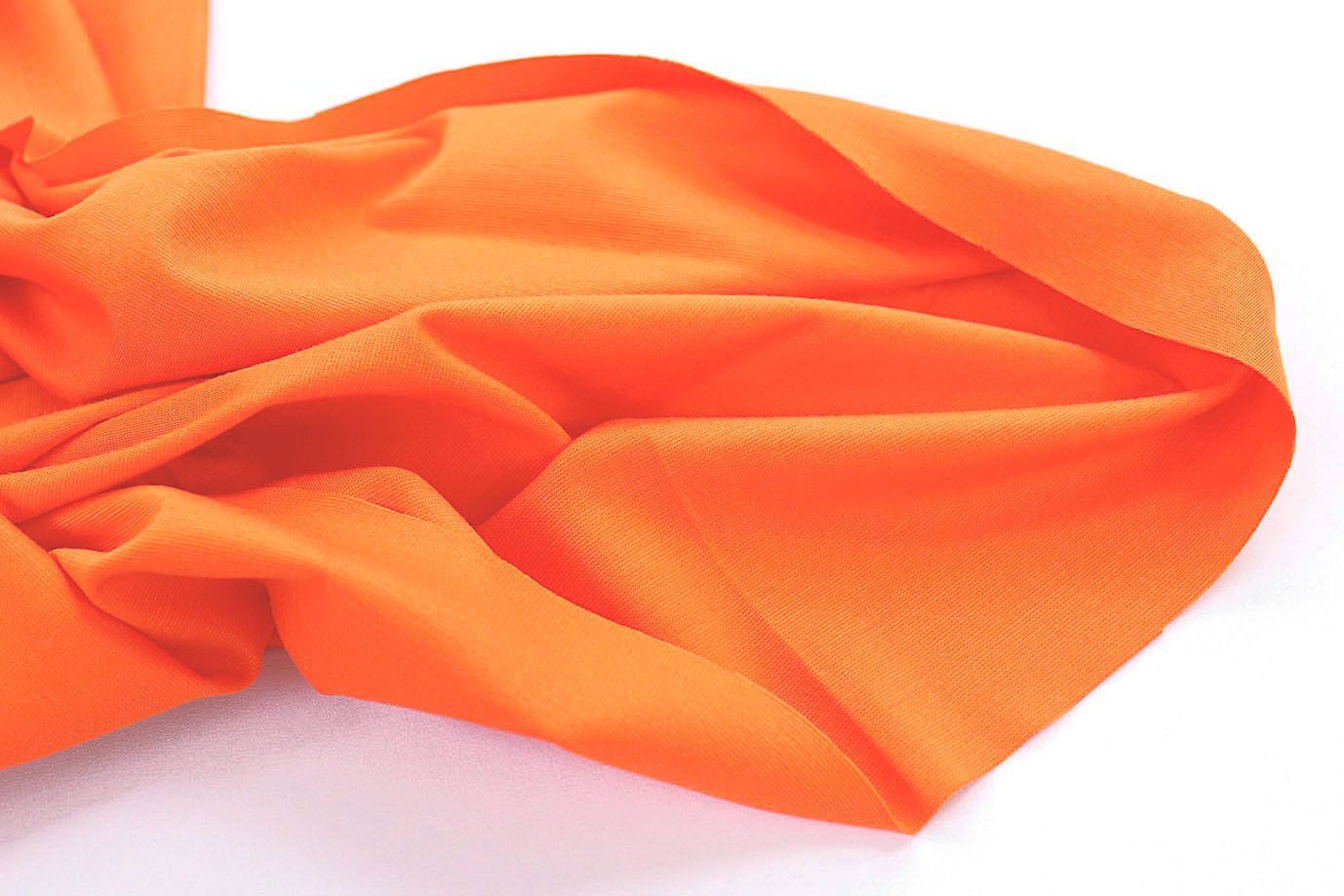 Трикотаж "Рома" тенсел/оранжевый 3650-PY/C#7 (11518)