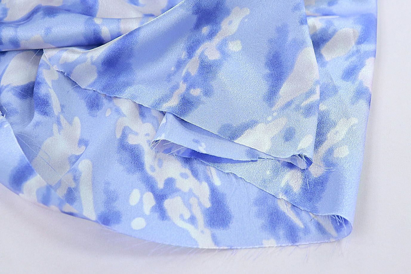 Блузочная ткань "Арина" креп принт/сине-серый 3614-PY/D#3/C#2