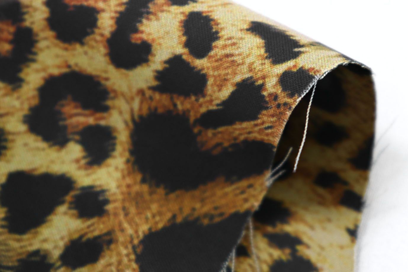 Сатин "Шакира" стрейч двусторонний принт/черно-желтый на бежевом 3887-PY/D#2/C#1