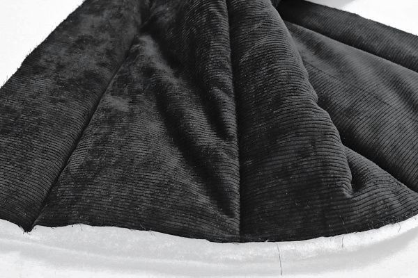 Ткань простеганная "Полоска" P51/черный 3735/10+CC300