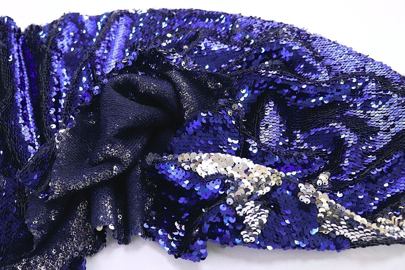 Сетка с пайетками/синий 2035/D#1/C#2