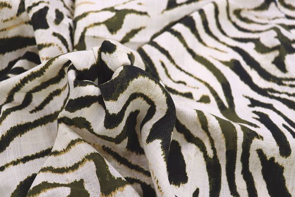 Лен TENCEL принт/зебра черно-коричневая на молочном 3846-PY/D#3/C#1