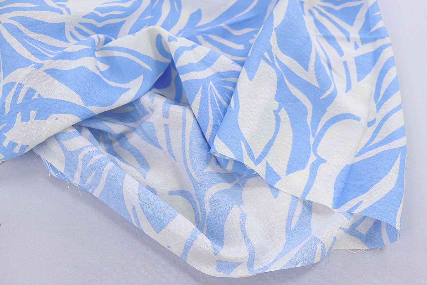 Лен БОХО принт/бело-голубой 3815-PY/D#4/C#3