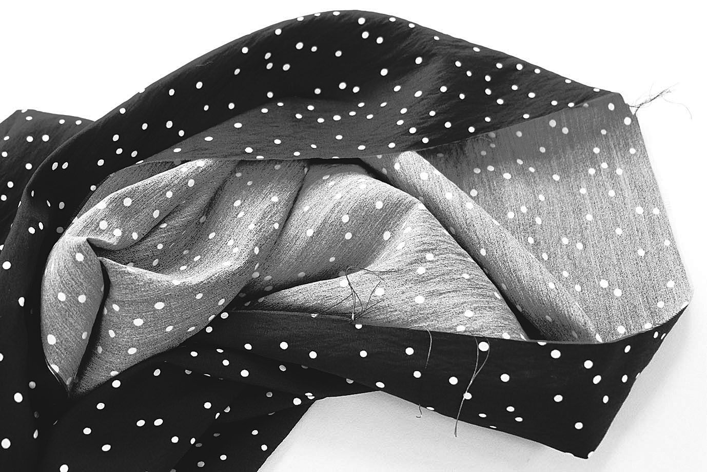 Купра принт/горох белый на черном 4072-PY/D#6/C#3