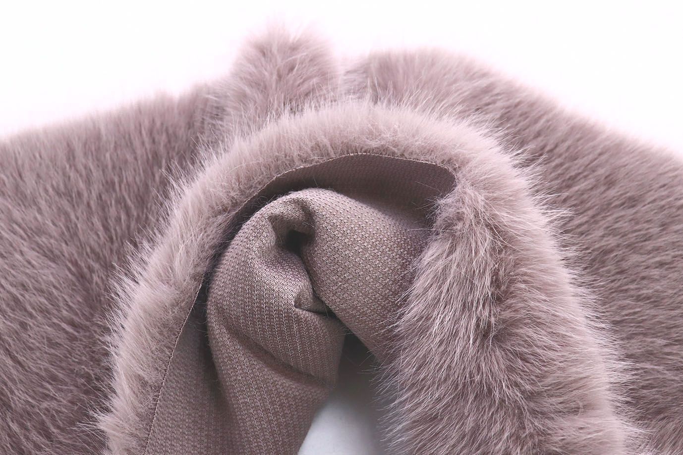 Искусственный мех "Песец" длинноворсовый/лиловый AP41102/D#289-220070-85/C#F2091