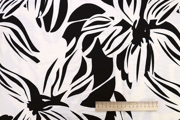 Лен БОХО принт/черно-молочный 3879-PY/D#2/C#1