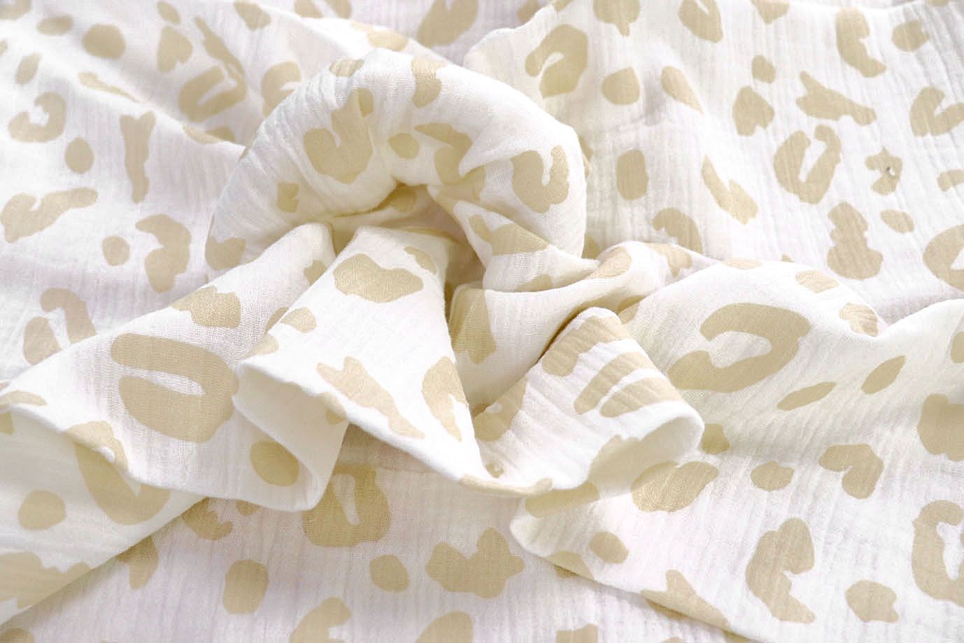 Муслин принт/бежевый на белом 1393-PY/D#10/C#2