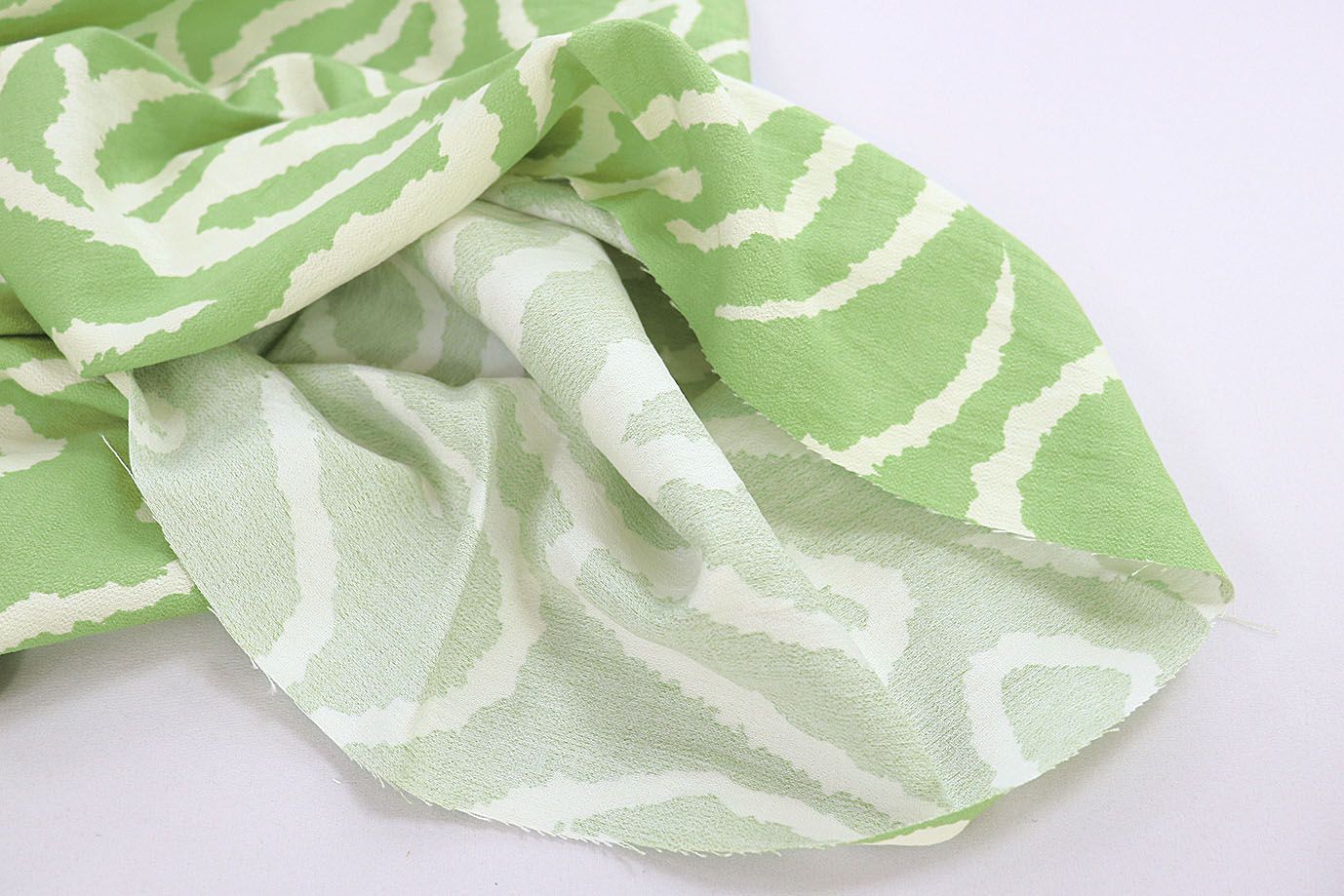 Лен БОХО принт/бело-зеленый 3857-PY/D#5/C#4