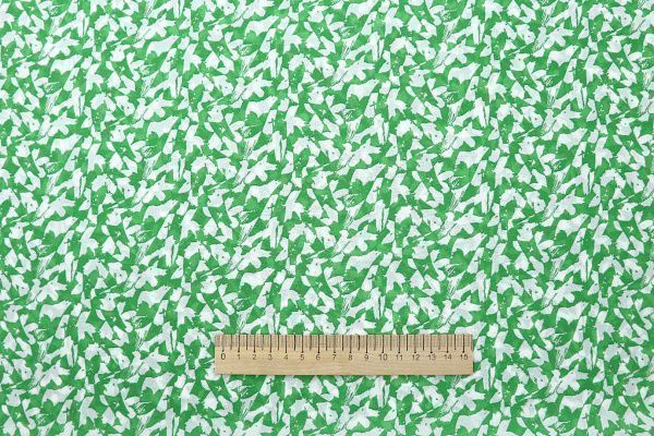 Шифон принт/бело-зеленый 3391-PY/D#9771-353/C#2