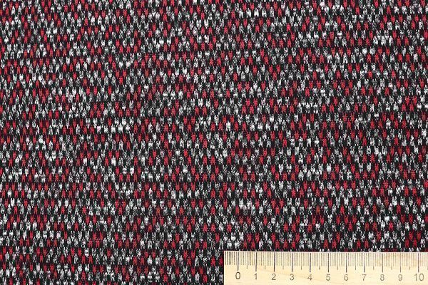 Трикотаж жаккард принт/красно-серый 3257-22-PY/D#1/C#1