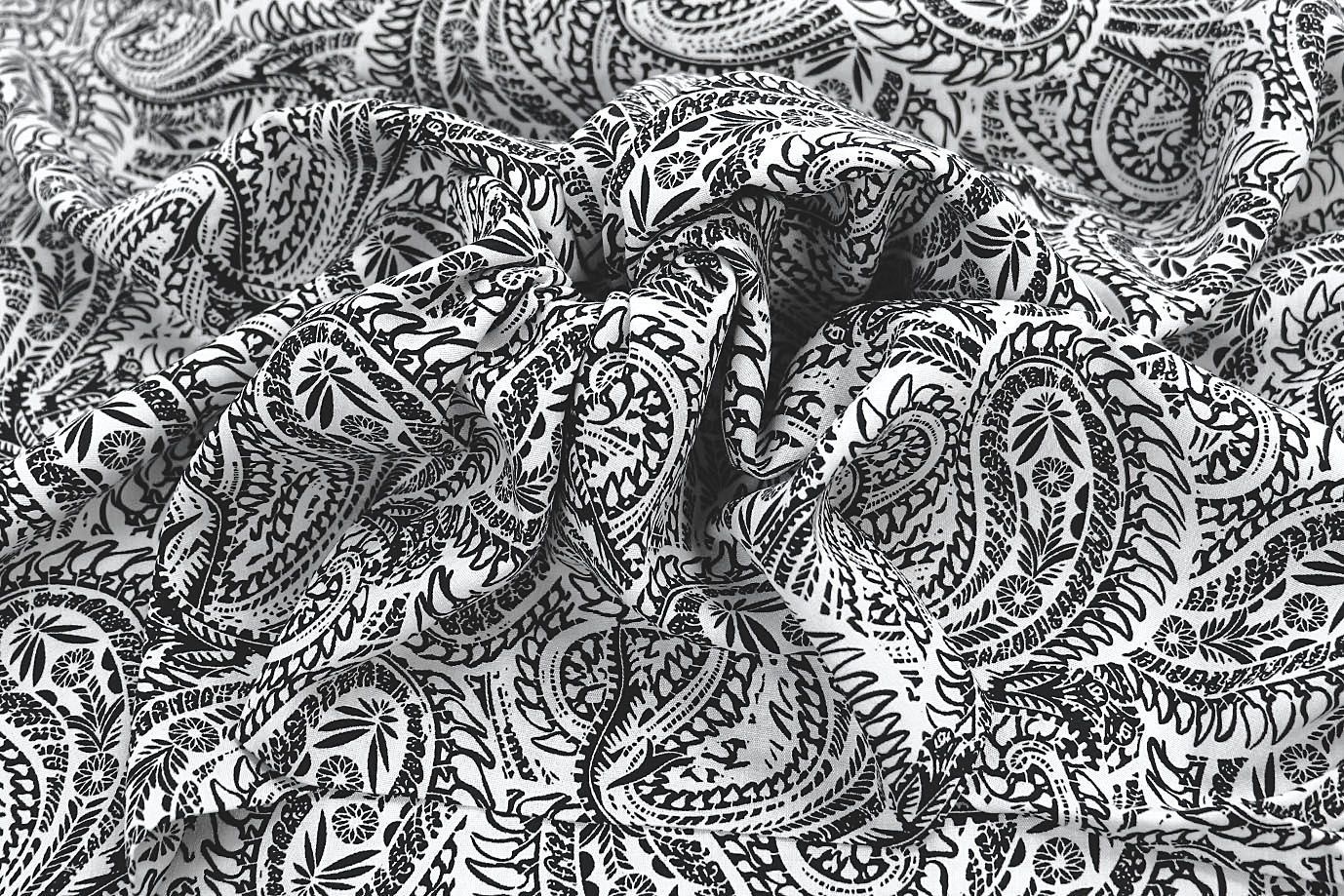 Штапель принт/узор белый на белом 1374-PY/D#26/C#4