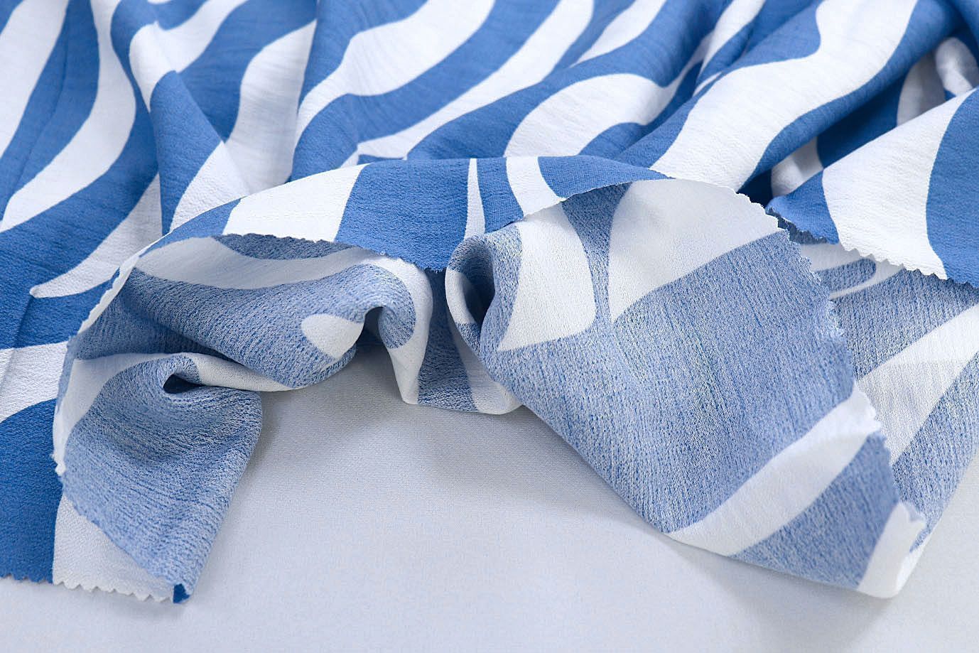 Лен БОХО принт/сине-белый 3879-PY/D#3/C#2