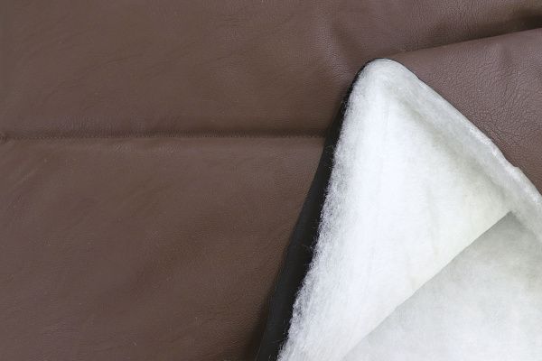 Ткань простеганная "Полоска"/шоколадный 3721/5+CC300