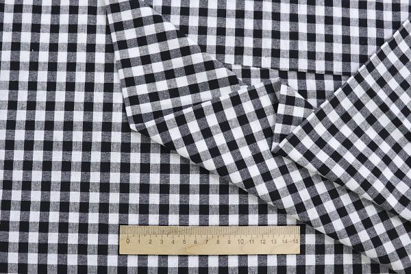 Хлопок принт/клетка черно-белая 1386-PY/C#8