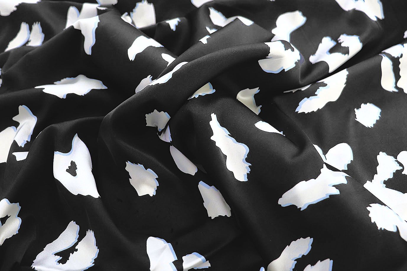 Сатин "Армани" принт/черно-белый 3853-PY/D#1/C#1