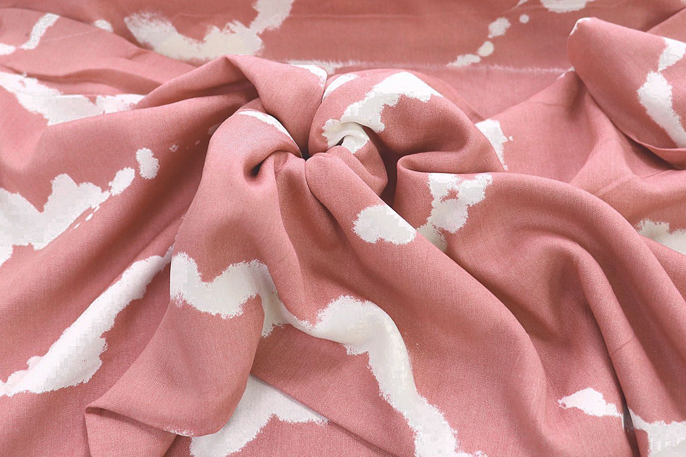 Штапель принт/белый на персиковом 1374-PY/D#48/C#5