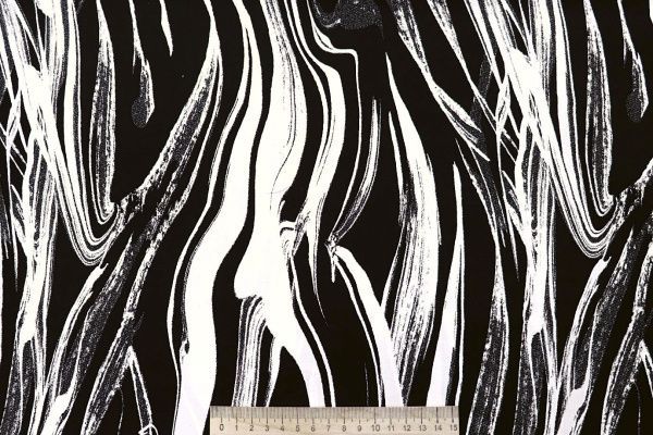 Штапель принт/молочный на черном 4203-PY/D#70/C#1