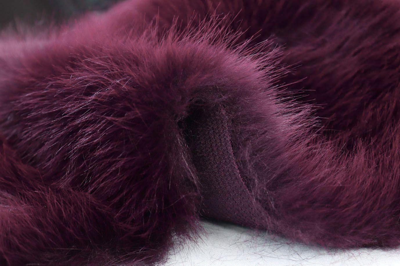 Искусственный мех "Песец" длинноворсовый/бордовый AP5091601/D#289-220070-85/C#A1926