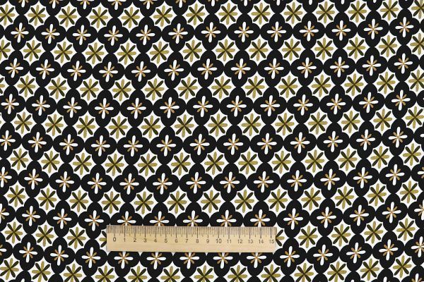 Штапель принт/черно-зеленый 1374-PY/D#35/C#4