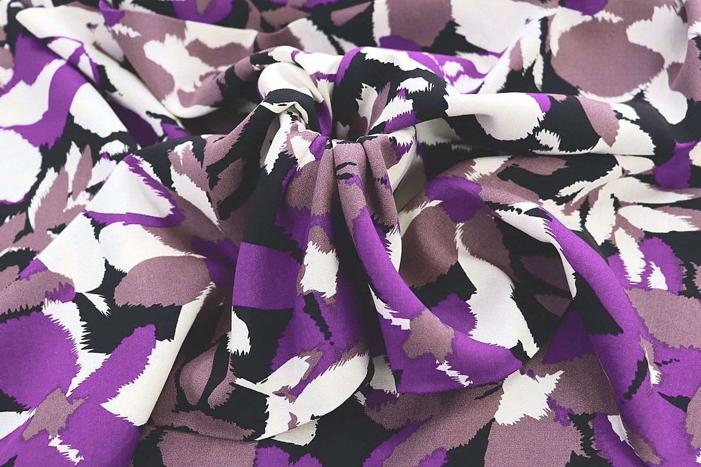 Штапель принт/цветы серо-фиолетовые 1374-PY/D#13/C#2