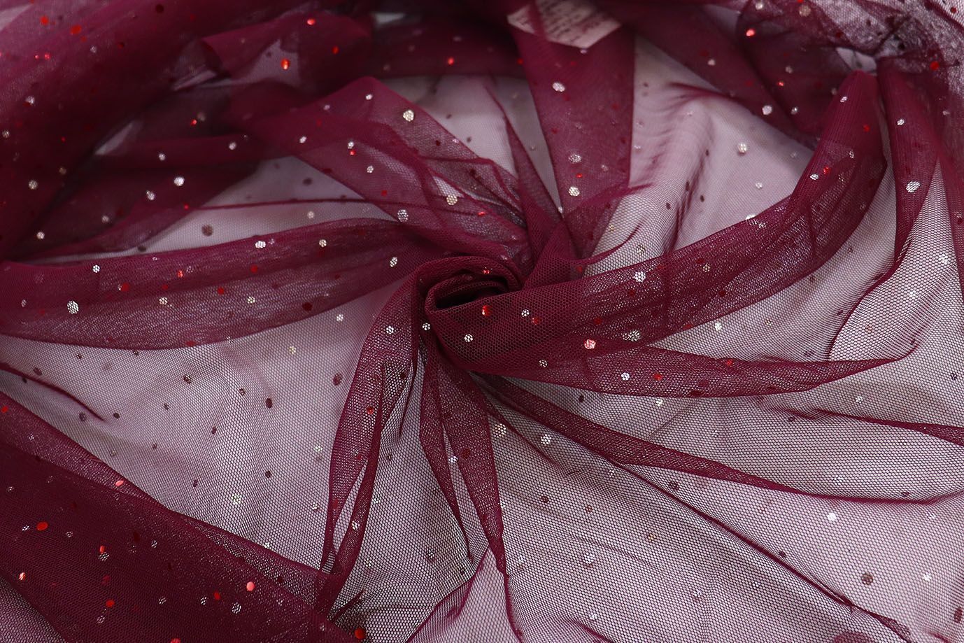 Сетка с пайетками/вишня SS-26264/D#1/C#6 (ярд)