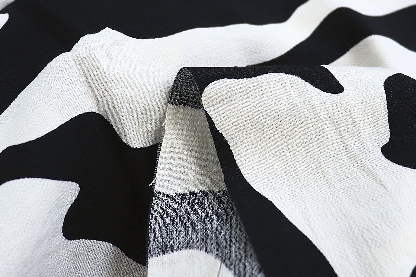 Лен БОХО принт/черно-белый 3810-PY/D#12/C#4