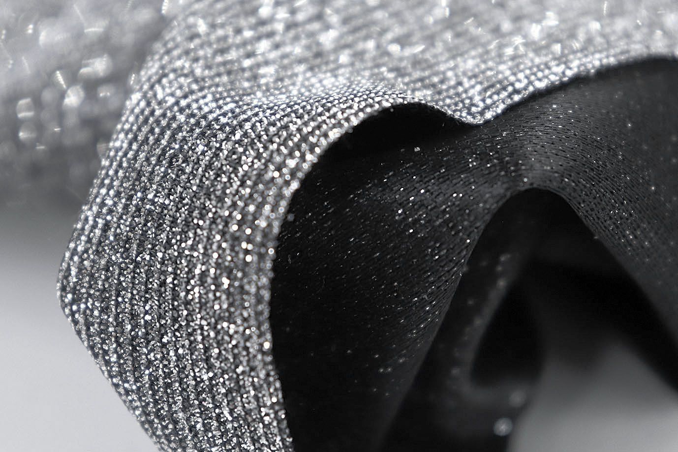 Трикотаж с люрексом на интерлоке/серебряный 1327-PY/C#13