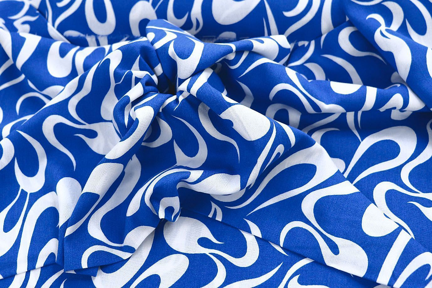 Штапель принт/бело-синий 1374-PY/D#24/C#4