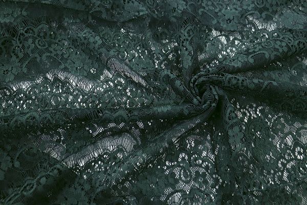 Гипюр "Реснички"/темно-зеленый 3409-PY/C#1