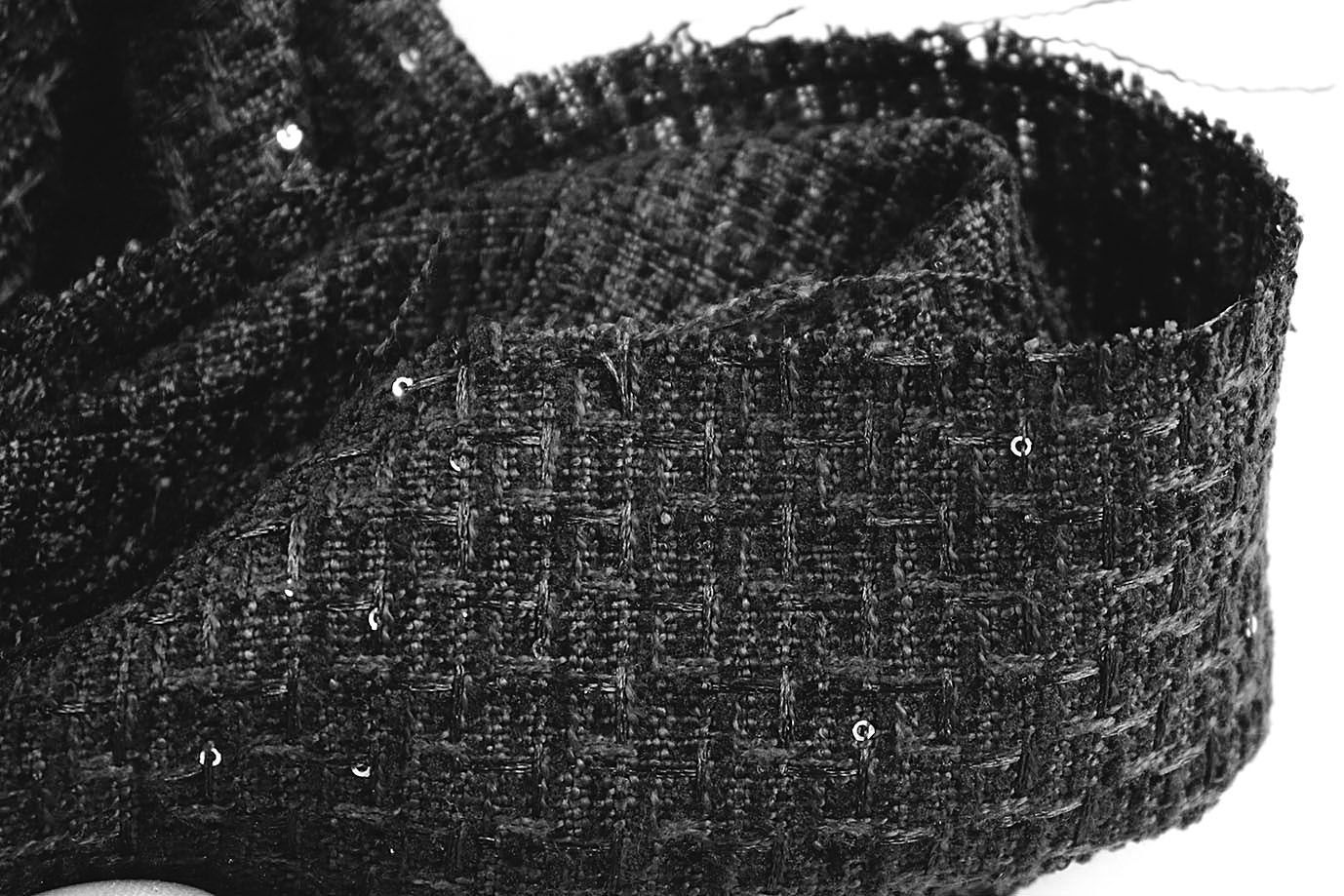 Пальтовая ткань "Шанель"/черный 1361-8139/C#15 (50204)