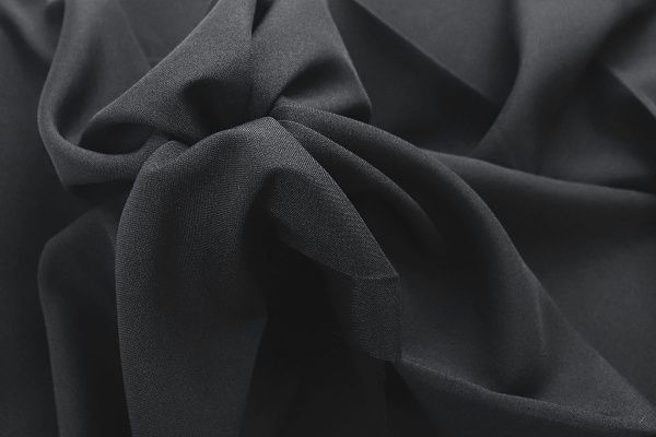 Костюмная ткань "Габардин"/черный SSR-893/C#9