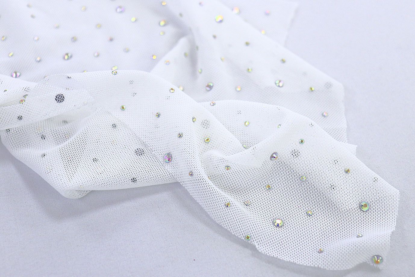 Сетка со стразами/белый 3783-PY/C#1
