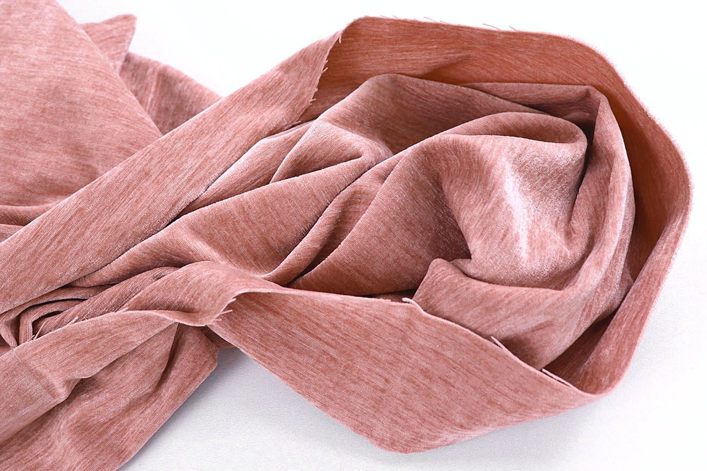 Трикотаж велюр меланж/розовый 3989-PY/C#3