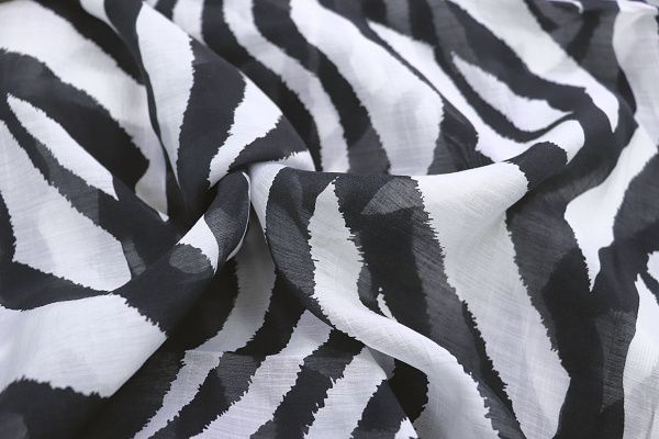 Органза принт/черно-белый 3847-PY/D#7/C#1