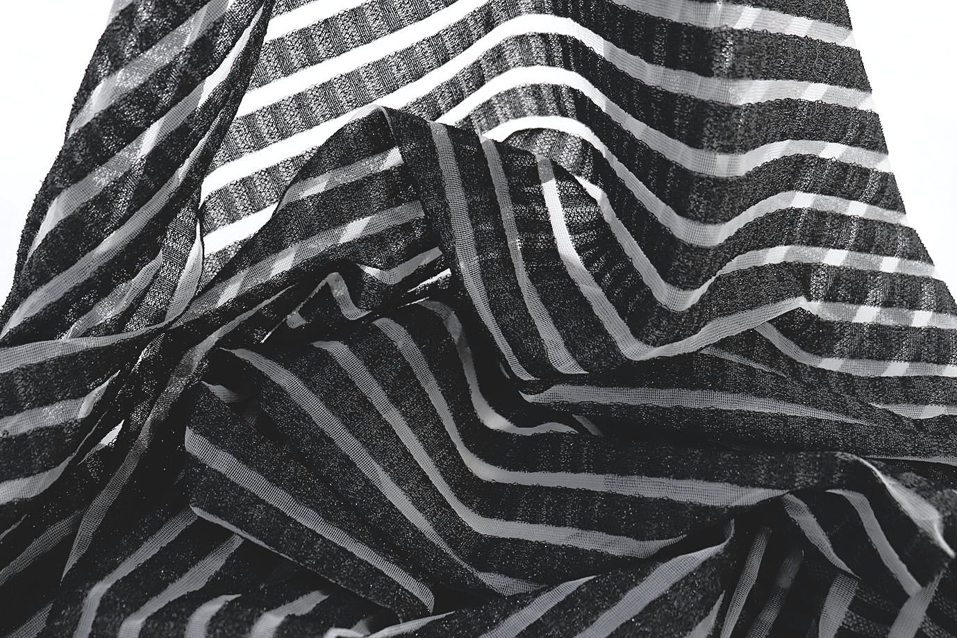 Сетка с люрексом/полоска черная 2361-PY/С#1