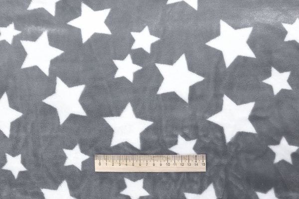 Велсофт принт/звезды белые на сером AP5082511/D#222-FLA280YH/C#Y18011012-1