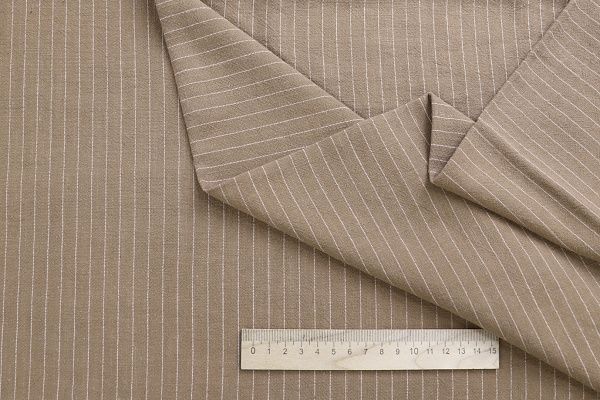 Лен принт/полоска белая на бежевом 4155-PY/D#1/C#3