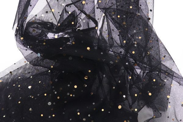 Сетка с пайетками/черный SS-26264/D#1/C#9 (ярд)