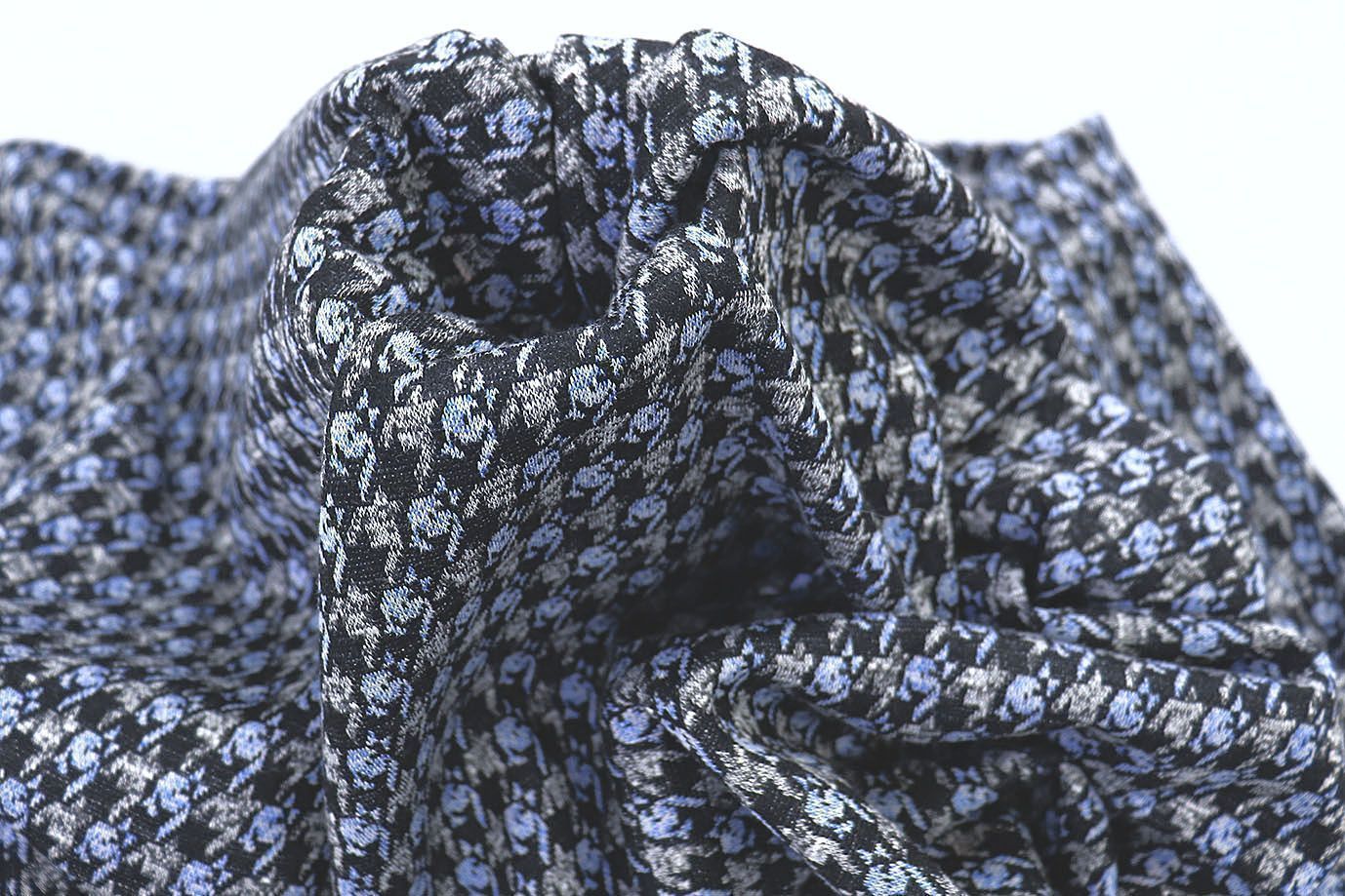 Трикотаж жаккард принт/бело-голубой 3257-22-PY/D#14/C#3